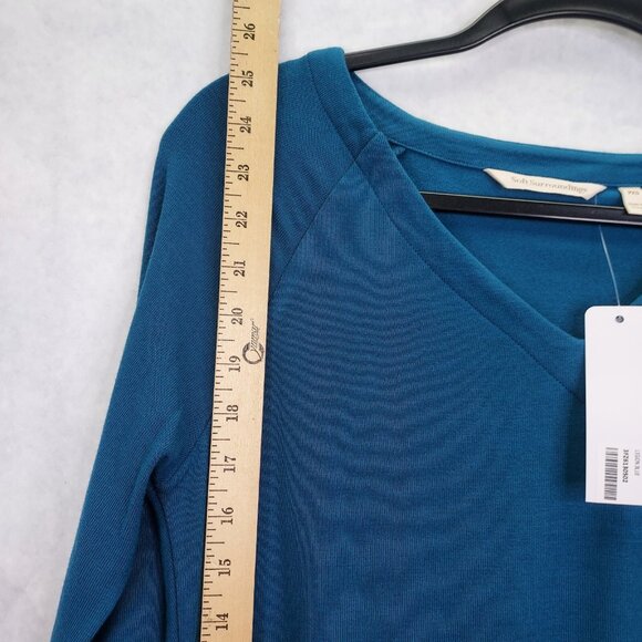 Soft Surroundings Madeline Draping Tunic Petite XS Caped Lagenlook V-Neck NEW - Picture 10 of 15